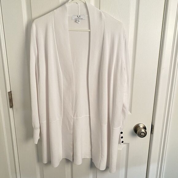 Magaschoni Open Front Cardigan Sweater Womens Size Large Lagenlook Longline Knit - Picture 1 of 9